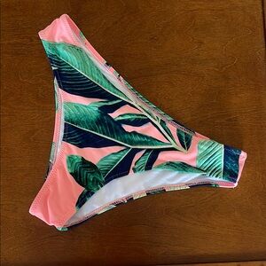 Cupshe Tropical Leaf Print Women's Swim Bottom